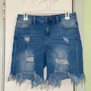 CELLO | Women's Distressed Bermuda Shorts